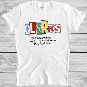 Clerks T Shirt Comedy Film 90s Cult Movie Vintage Cool Gift Tee